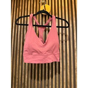 Athleta Sports Bra Light Support Workout Fitness Activewear Top Pink L